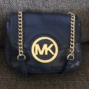 Michael Kors Fulton Crossbody Purse Navy
